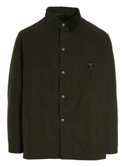 SOUTH2 WEST8 DARK GREEN COVERALL QUILTED JACKET