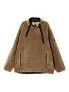 South2 West8 Double-zip Fleece Jacket In Brown