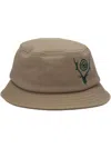 South2 West8 Logo Embroidery Bucket Hat In Brown