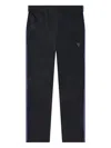 South2 West8 Embroidered-stripe Track Pants In Black