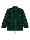 South2 West8 Geometric-pattern Coach Jacket In Green