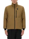 South2 West8 Logo-patch Zip Jacket In Brown