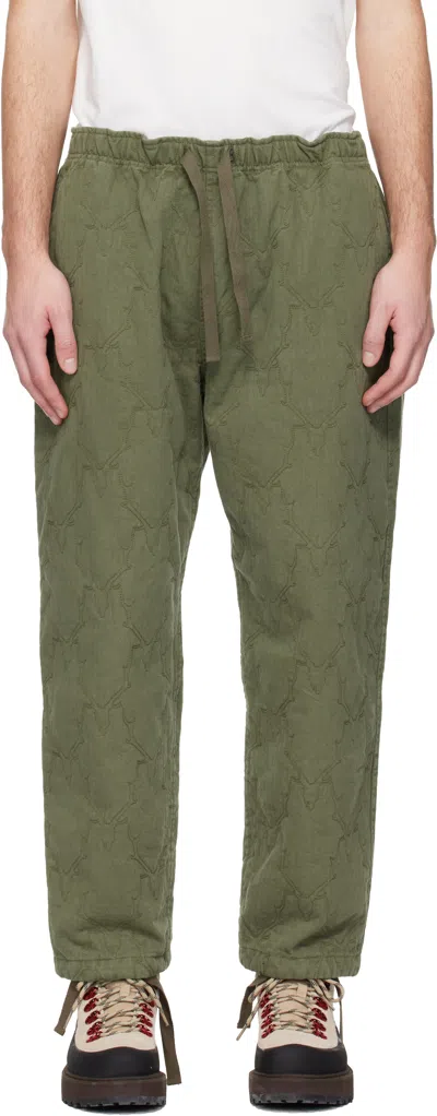 South2 West8 Khaki String Slack Trousers In White