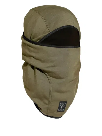 South2 West8 Logo-appliqué Balaclava In 绿色