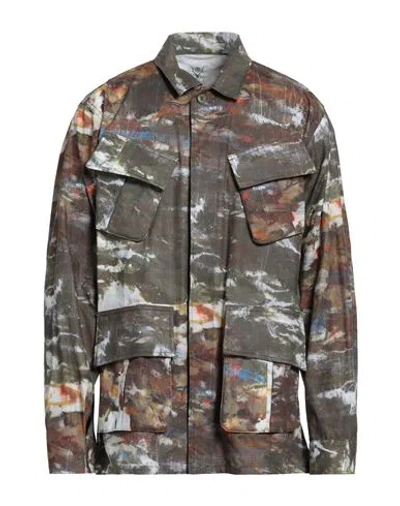 South2 West8 Man Jacket Military Green Size L Cotton