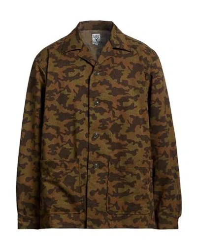 South2 West8 Man Shirt Military Green Size L Polyester