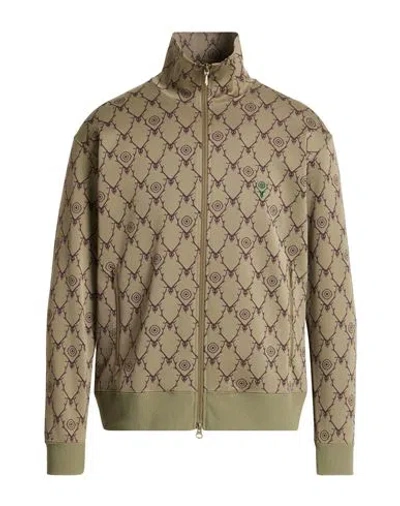 South2 West8 Man Sweatshirt Khaki Size L Polyester In Brown