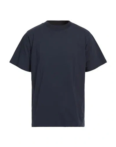 South2 West8 Man T-shirt Navy Size L Cotton, Nylon In Blue