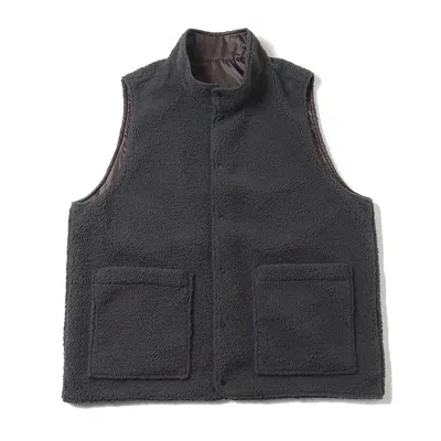 South2 West8 Men's Reversible Vest In Charcoal In Gray