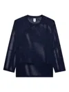 South2 West8 Mesh Knit Crew-neck T-shirt In Blue