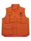 South2 West8 Multi-pocket Gilet In Orange