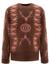 South2 West8 Patterned Pullover Sweater In Brown