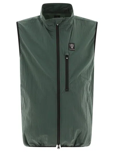 South2 West8 "packable" Vest Jacket In Green
