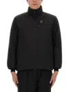 South2 West8 Logo Jacket High Collar Chest Pocket In Black