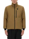 South2 West8 Jacket Logo High Collar Chest Pocket In Brown