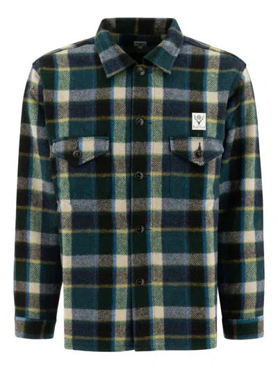 South2 West8 Smokey Shirts In Green