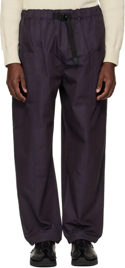 South2 West8 Purple Belted C.s. Trousers In Blue