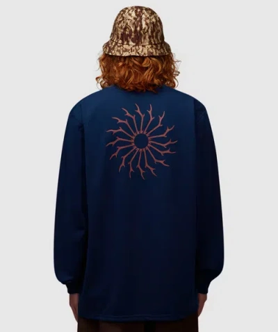 South2 West8 Round Pocket T-shirt In Navy