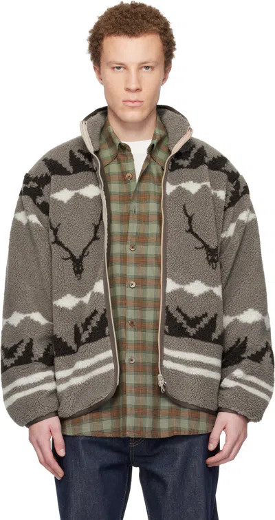 South2 West8 Taupe Piping Jacket In Brown