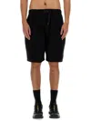 South2 West8 Bermuda Cargo Shorts With Adjustable Waist In Black