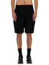 South2 West8 Bermuda Cargo Shorts With Adjustable Waist In Black