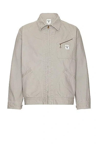 South2 West8 Work Jacket 115oz Cotton Canvas In A-grey