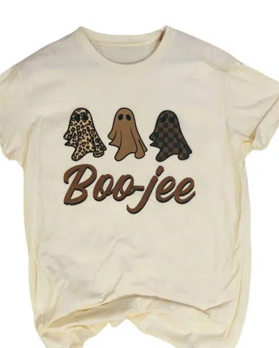 Southern Attitude Women's Boo-jee Ghost Tee Top In Cream In White