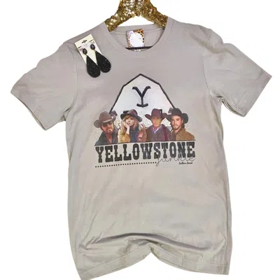 Southern Attitude Women's Yellowstone Junkie Tee In Light Grey