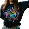 Southern Bliss Hippie Tee In Black In Black