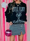 Southern Bliss Little Flirty Extra Dirty Top In Black
