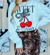 Southern Bliss Sweet And Sour Sweatshirt In White