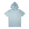 Southern Casanova Men's Short-sleeved Hoodie In Blue