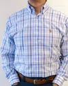 Southern Casanova Ridge Check Button Down Shirt In Blue