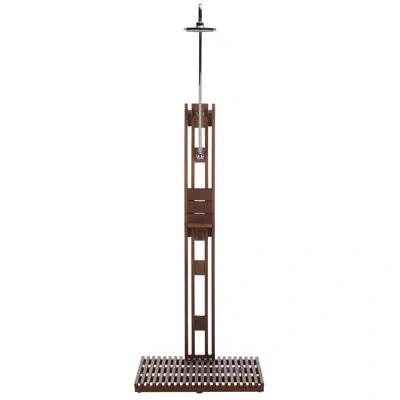 Southern Enterprises Elizabeth Wood Outdoor Shower In Natural,silver