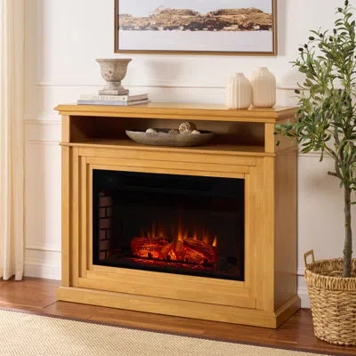 Southern Enterprises Helen Wood Mantel Fireplace In Brown