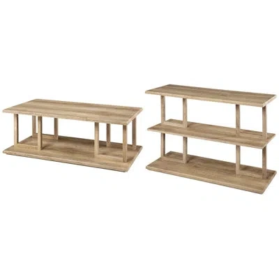 Southern Enterprises Markworth 2 Piece Living Room Table Set In Natural