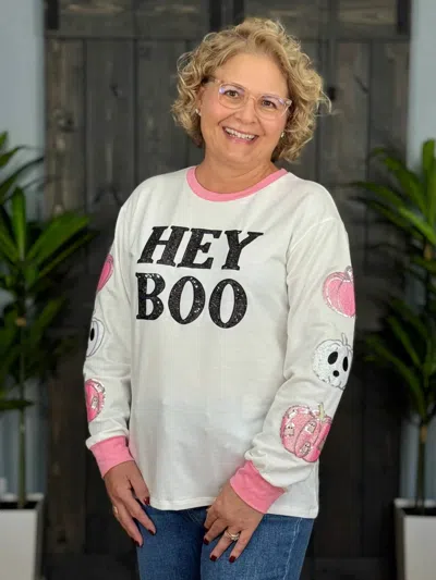 Southern Grace Boo-tiful Babe Sweatshirt In White