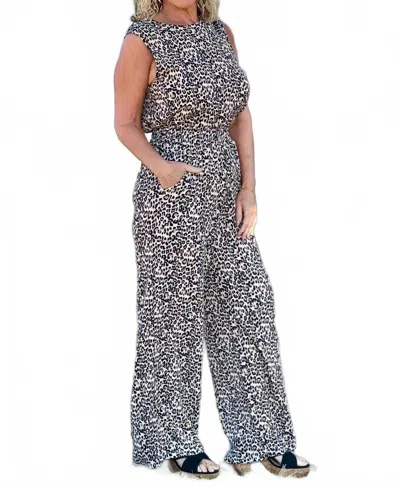 Southern Grace Brittany Set Pant In Leopard In Blue