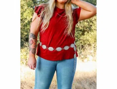 Southern Grace Clear Rhinestone Oval Concho Belt - 41" Long In Silver
