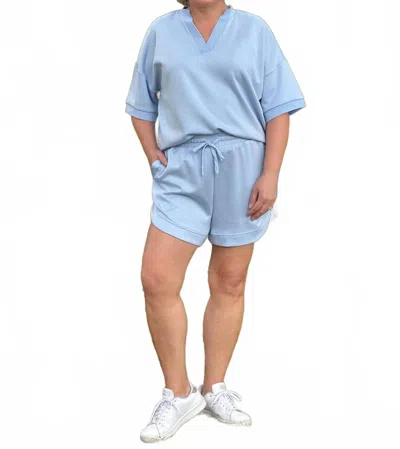 Southern Grace Eva Collection Shorts In Blue