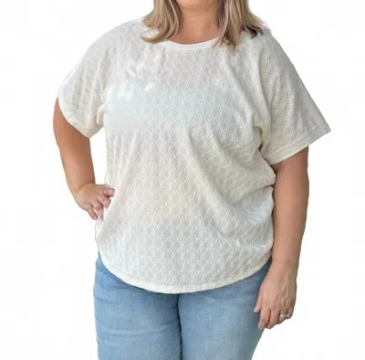 Southern Grace Gemma Short Sleeve Top In Beige In Neutral