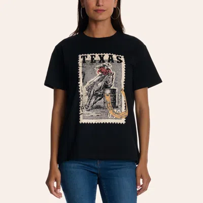 Southern Grace Grace & Emma Women's Black Barrel Runner Graphic T-shirt