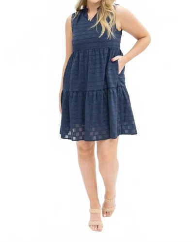 Southern Grace Jessica Tank Mini Dress In Navy In Blue