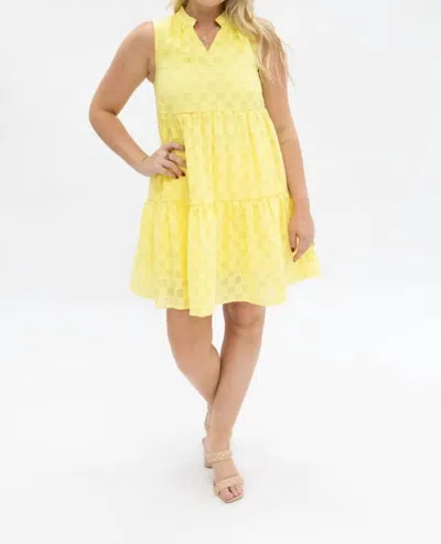 Southern Grace Jessica Tank Mini Dress In Yellow