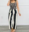 Southern Grace Leopard Ribbed Square Neck Tank Top In Multi