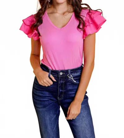 Southern Grace Love On Top Bodysuit In Pink