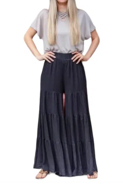 Southern Grace Nash Nights Out Palazzo Pants In Black In Blue