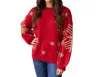 Southern Grace Nightfall Knit Sweater In Frost Red In Red