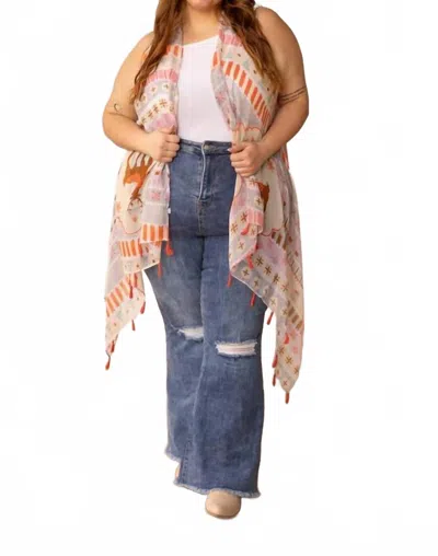 Southern Grace Peachy Prancer Christmas Cover Up In Beige In White