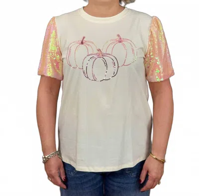 Southern Grace Pumpkin Princess Top In Cream In White
